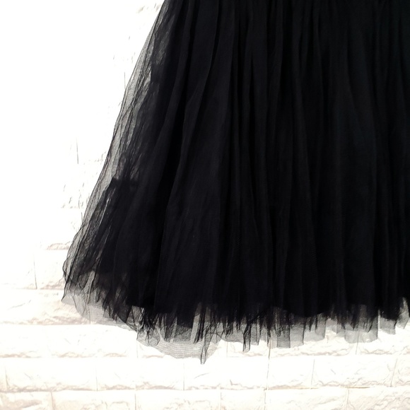 Minuet NWT Black Sequin Cage Tulle Dress Size M - Picture 6 of 8